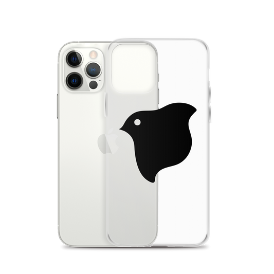 [Chidori] casing iPhone logo hitam (bening)