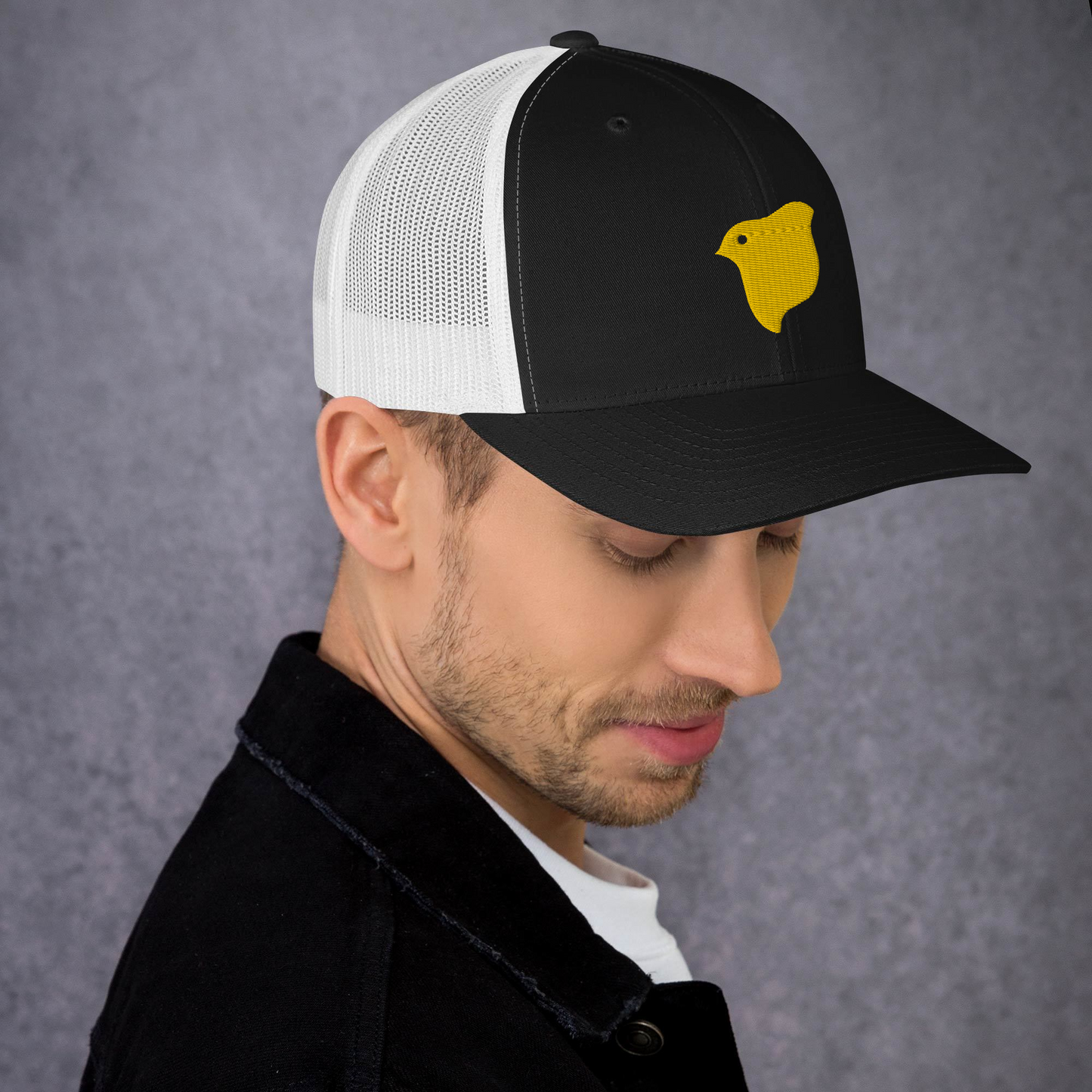 Chidori logo kuning, topi pelacak logo kuning bordir